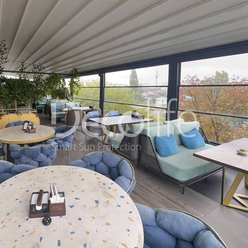 Тентовая пергола Decolife Solo Basic + W600, W500 - г. Пятигорск, р-н ''Этажи вкуса''