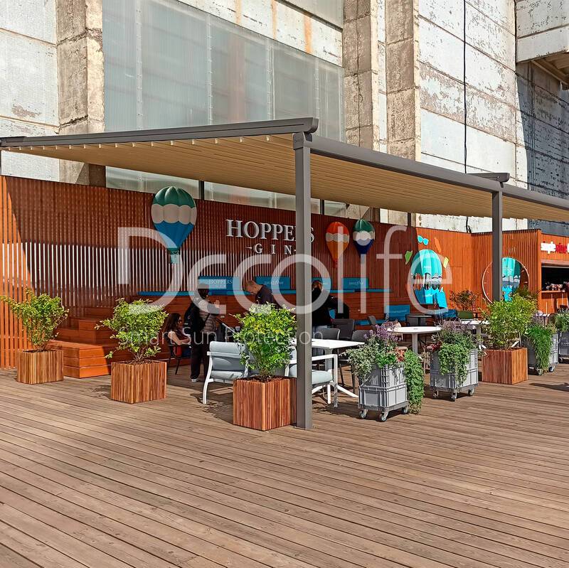 Пергола тентовая Decolife Basic Wall - г. Санкт-Петербург, ''Севкабельпорт''
