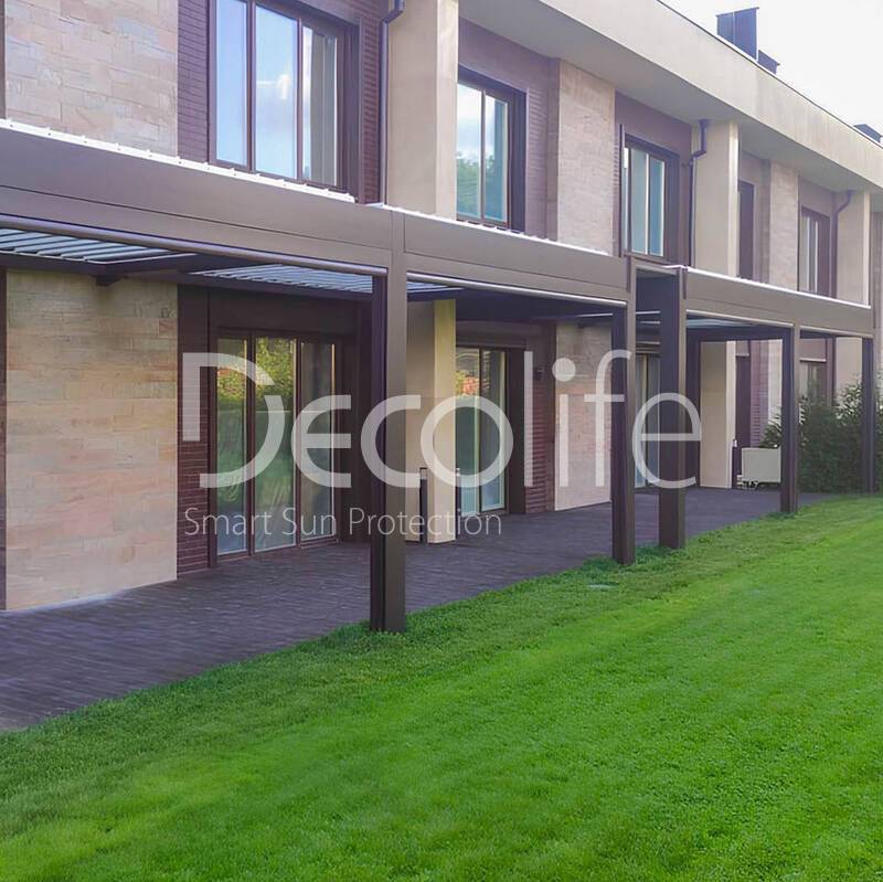 Пергола Bioclimatic Decolife B500 + Вертикальная система Zip 130 - к.п. Никологорские дачи