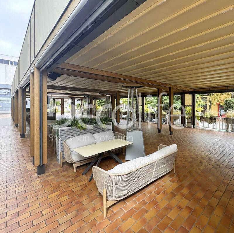 Тентовая пергола Decolife Solo Basic обшитая деревом + Zip 100 - г. Ессентуки, р-н Arthur's