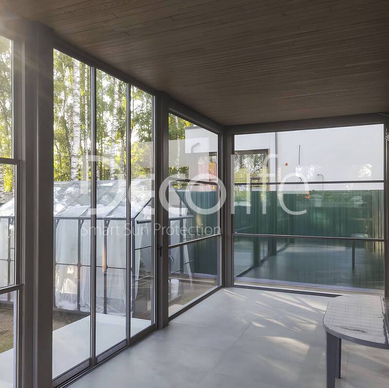 Гильотинное остекление Decolife W500 + Раздвижное остекление Decolife S500 - Коммунарка