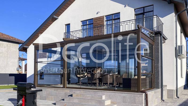 Тентовая пергола Decolife Project Light + W500 + S200 + FC48 - д. Дроздово