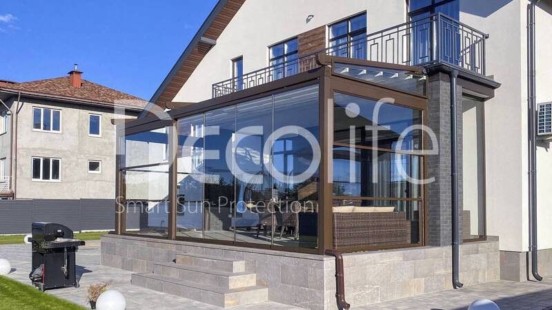 Тентовая пергола Decolife Project Light + W500 + S200 + FC48 - д. Дроздово