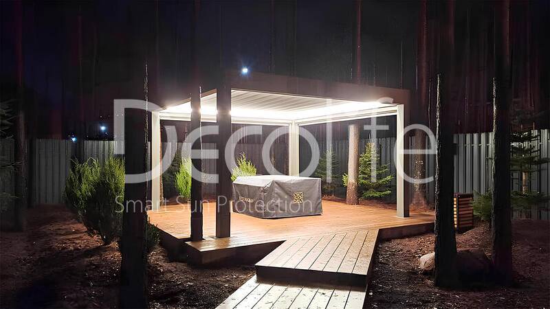 Пергола биоклиматическая Decolife В700 + Zip 100 - Ленинградская обл, КП Северная жемчужина