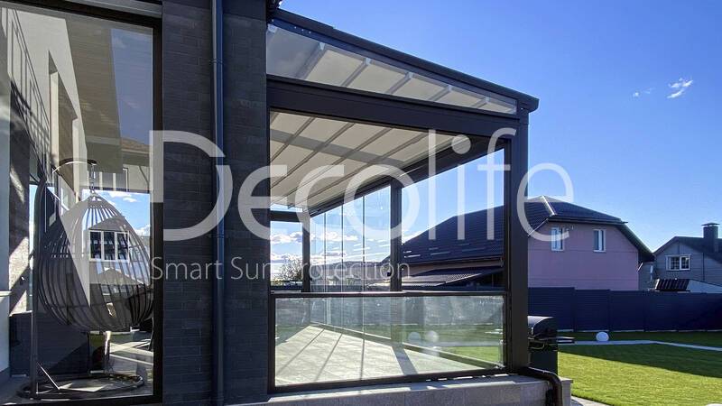 Тентовая пергола Decolife Project Light + W500 + S200 + FC48 - д. Дроздово