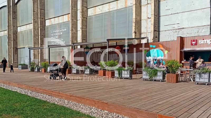 Пергола тентовая Decolife Basic Wall - г. Санкт-Петербург, ''Севкабельпорт''