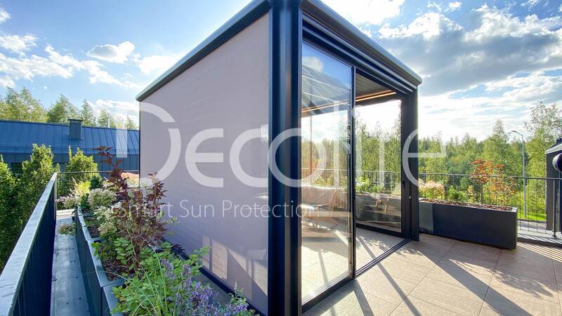 Пергола Decolife Bioclimatic + Остекление S500 - г. Минск, ЖК Зеленая гавань