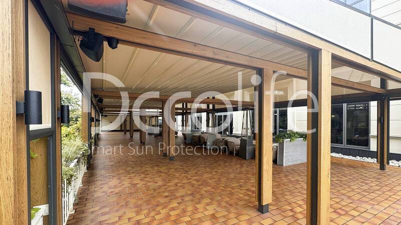 Тентовая пергола Decolife Solo Basic обшитая деревом + Zip 100 - г. Ессентуки, р-н Arthur's