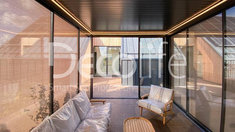 Пергола Decolife Bioclimatic + Остекление S500 - г. Минск, ЖК Зеленая гавань