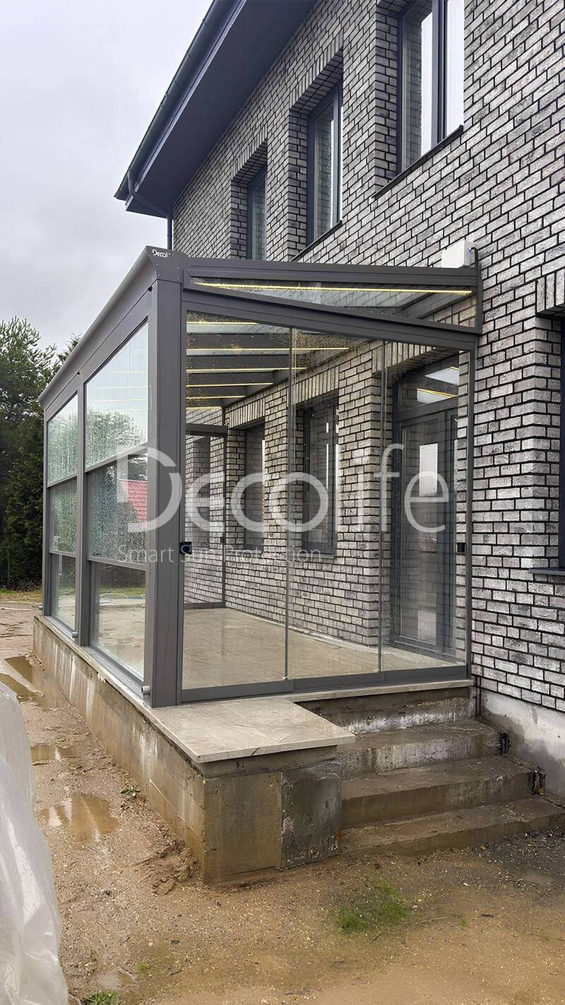 Зимний сад + Гильотинное остекление W500 + Раздвижное остекление S200 - п. Тучково