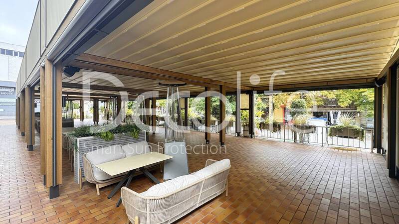 Тентовая пергола Decolife Solo Basic обшитая деревом + Zip 100 - г. Ессентуки, р-н Arthur's