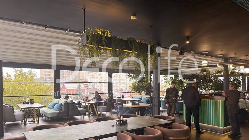 Тентовая пергола Decolife Solo Basic + W600, W500 - г. Пятигорск, р-н ''Этажи вкуса''