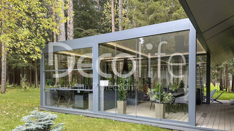 Гильотинное остекление Decolife W500 - Московская обл., кп Истринская Ривьера