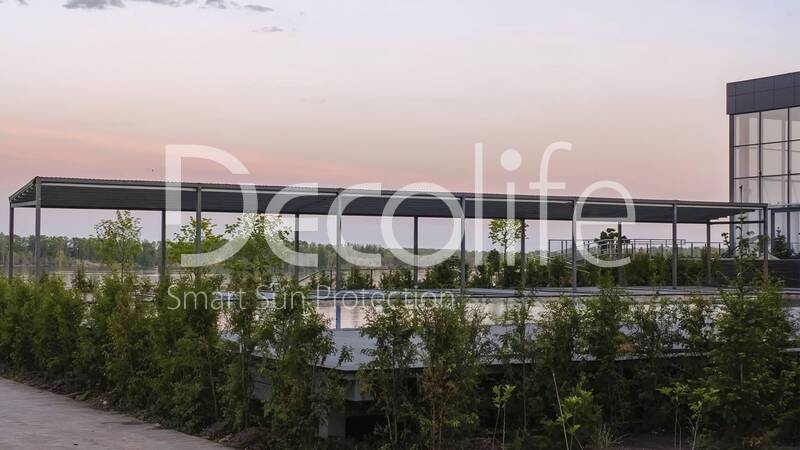 Тентовая пергола Decolife Solo Project - Саратовская обл, г. Вольск, парк-отель Рыбное
