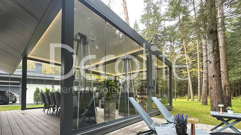 Гильотинное остекление Decolife W500 - Московская обл., кп Истринская Ривьера